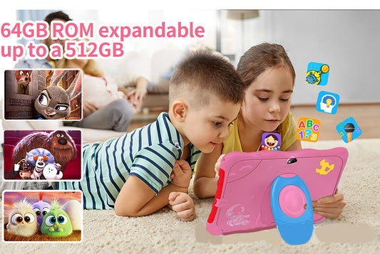 7-inch Kids Tablet with 1+16GB RAM, Two Colors Available
