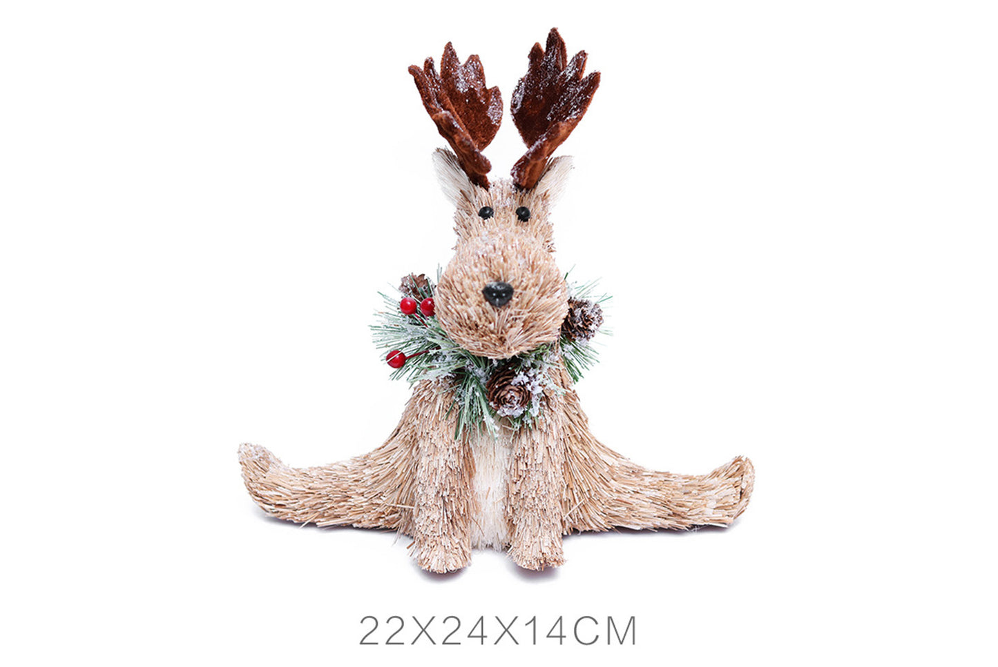 **Cattle Christmas Deer Wooden Ornament Set**