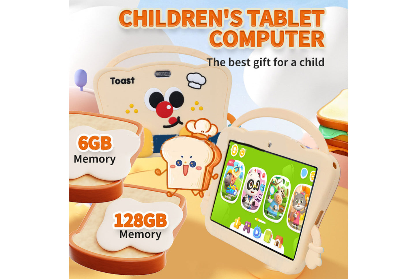 **8-inch Children's Learning Tablet 2+16GB Gift Box