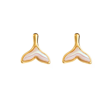 Fashion Mermaid Starfish Stainless Steel Earrings
