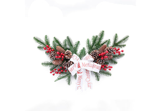 **Snowflake Christmas Tree Garland Rattan Horn Set**