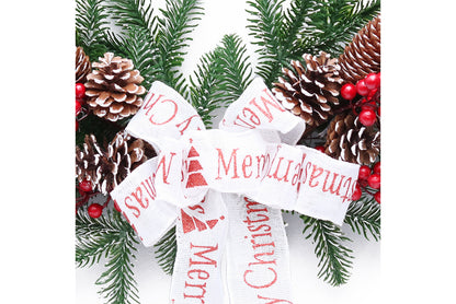 **50cm Inverted Christmas Tree Red Berry Decorative Wreath**