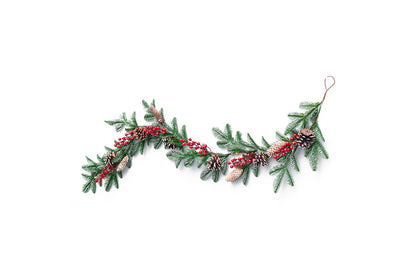 **Snowflake Christmas Tree Garland Rattan Horn Set**
