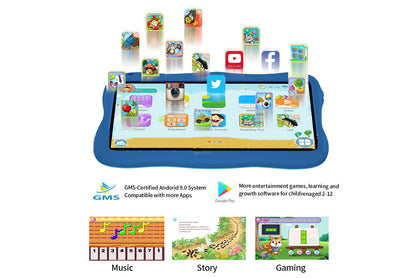 7-inch drop-resistant children's tablet for learning and entertainment
