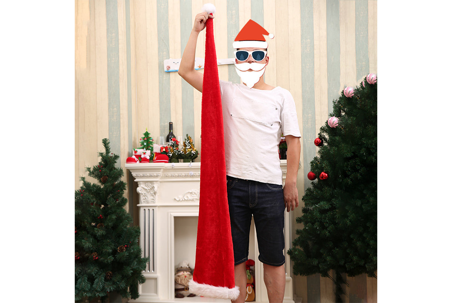 **Extra Long Plush Christmas Hat (Adult/Children's Size)**