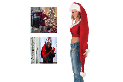 **Extra Long Plush Christmas Hat (Adult/Children's Size)**