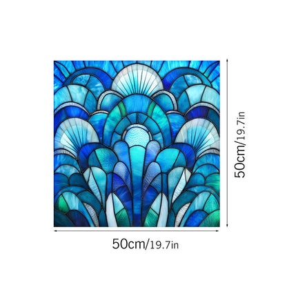 Colorful flower static glass sticker