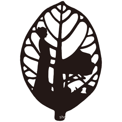 Wrought iron leaf decorations