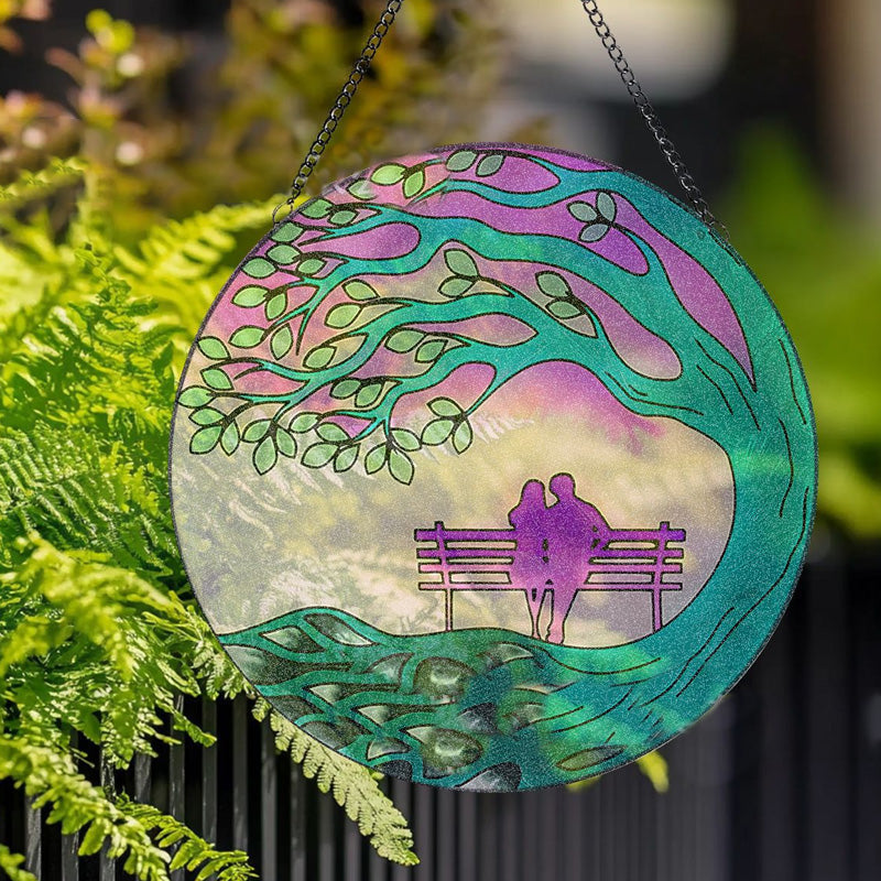Valentine's Day themed glass pendant