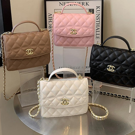 Chanel style diamond chain bag