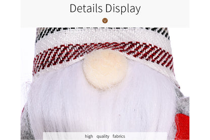 **Christmas Striped Hat Forest Old Man Curtain Clip Decoration**