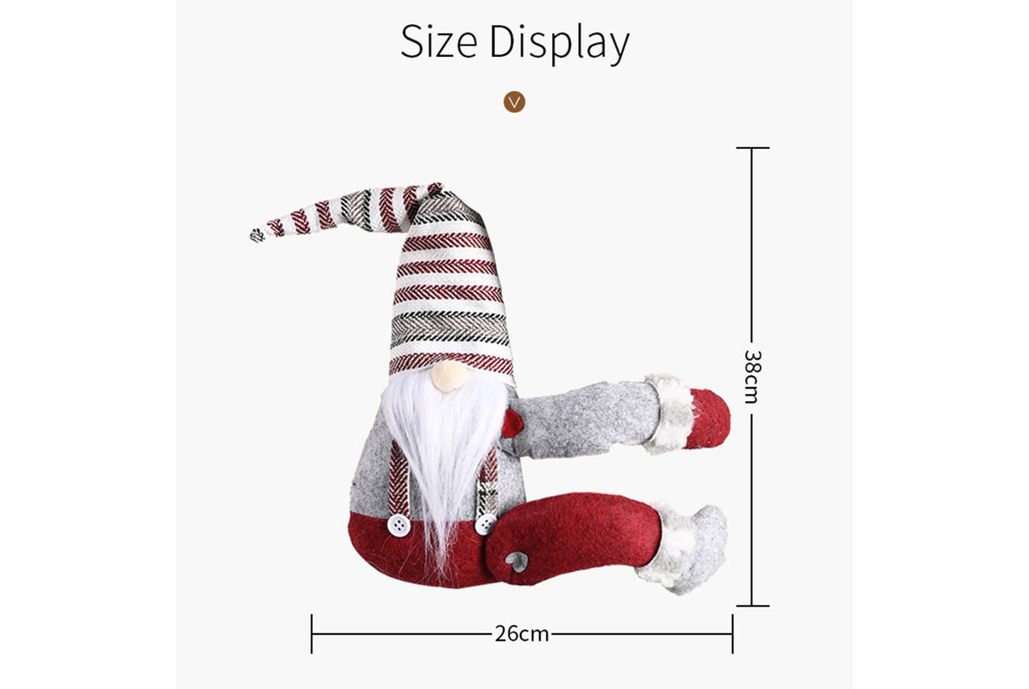 **Christmas Striped Hat Forest Old Man Curtain Clip Decoration**