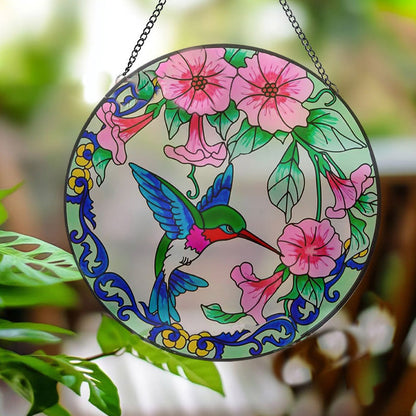 Hummingbird Glass Pendant
