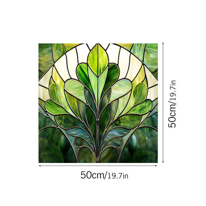 Colorful flower static glass sticker