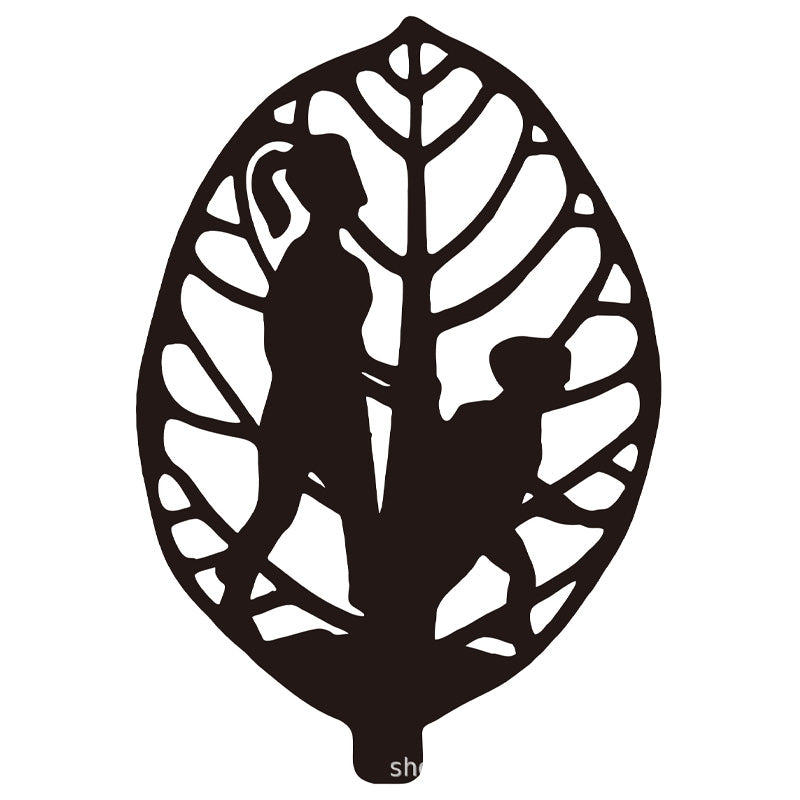 Wrought iron leaf decorations