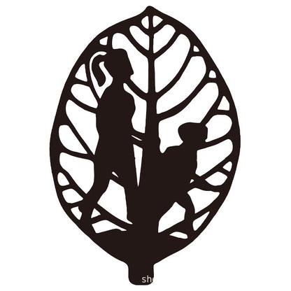 Wrought iron leaf decorations