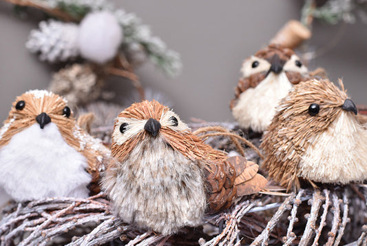 **Handwoven Wooden Bird Doll Pendant**