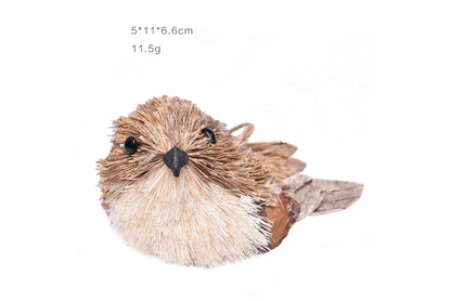 **Handwoven Wooden Bird Doll Pendant**