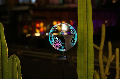 LED Iron Art Solar Garden Animal Silhouette Ground Light