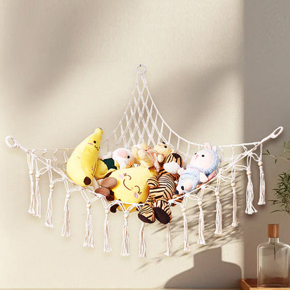 Hand-woven cotton rope net