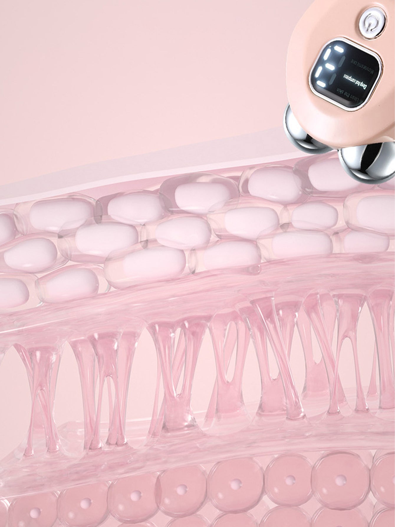 Multifunctional double ball roller microcurrent beauty instrument