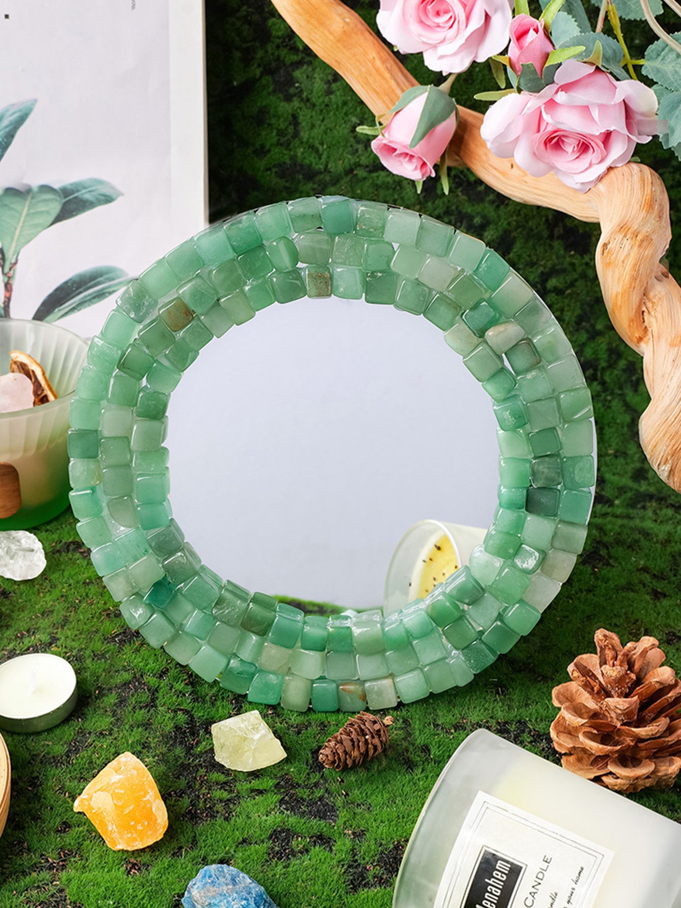 Natural Crystal Gravel Mirror