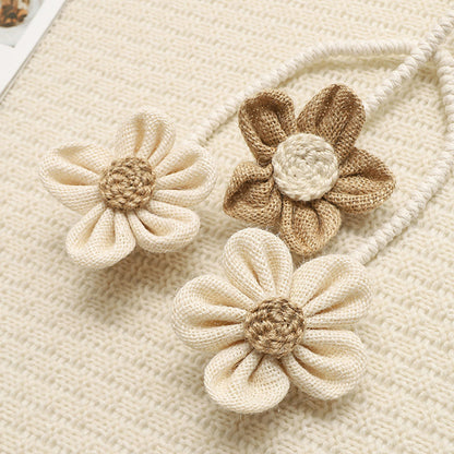 pastoral style flower curtain straps