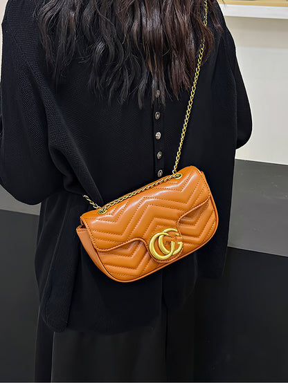 Elegant Quilted Chain Crossbody Bag – A Chic and Versatile Choice - 6 Colors