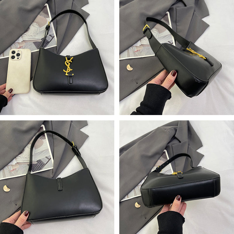 Textured solid color underarm bag