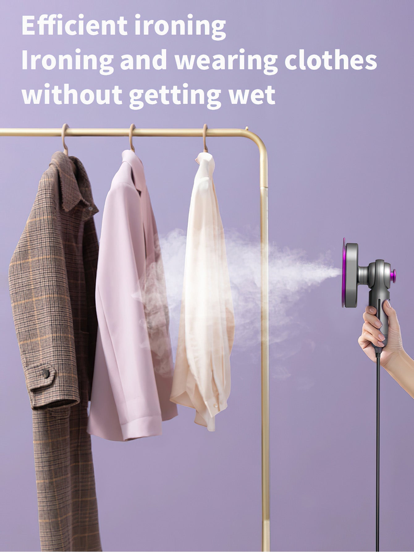 Mini Dual-Use Steam Iron  Garment Steamer Compact Wrinkle Eraser - 2 Colours
