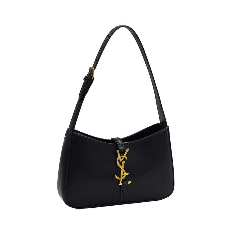 Textured solid color underarm bag