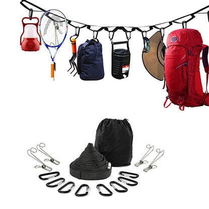 Outdoor portable clothesline