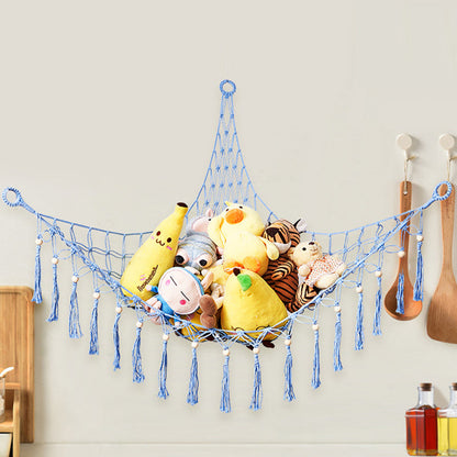 Hand-woven cotton rope net