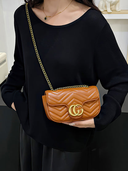 Elegant Quilted Chain Crossbody Bag – A Chic and Versatile Choice - 6 Colors