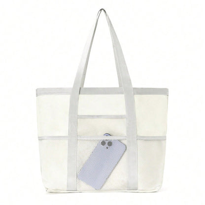 Foldable mesh beach bag