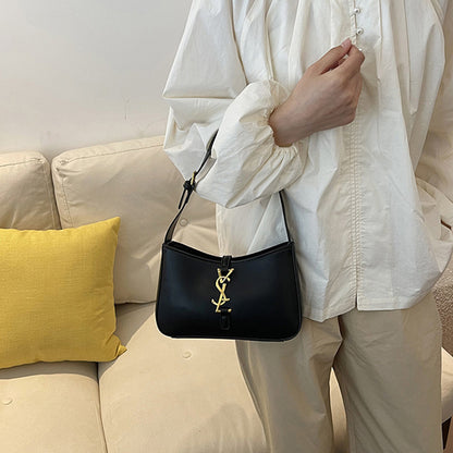 Textured solid color underarm bag