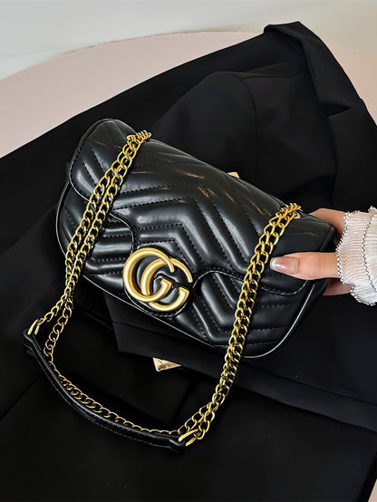 Elegant Quilted Chain Crossbody Bag – A Chic and Versatile Choice - 6 Colors