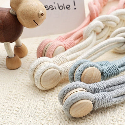 Simple log braided cotton rope curtain straps