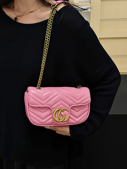 Elegant Quilted Chain Crossbody Bag – A Chic and Versatile Choice - 6 Colors
