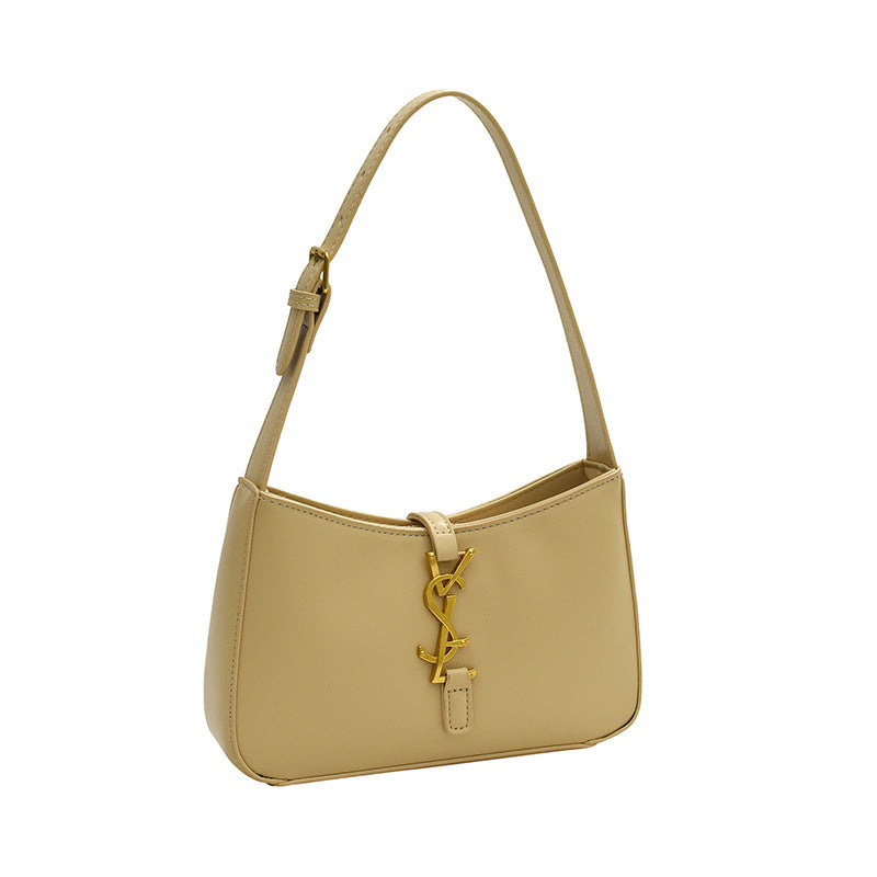 Textured solid color underarm bag