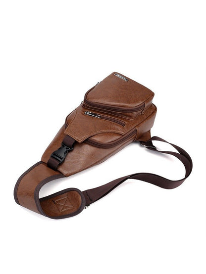 USB Charging Multifunctional Leisure Chest Bag