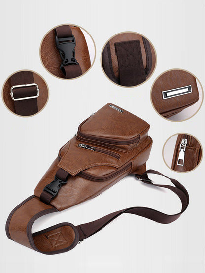 USB Charging Multifunctional Leisure Chest Bag