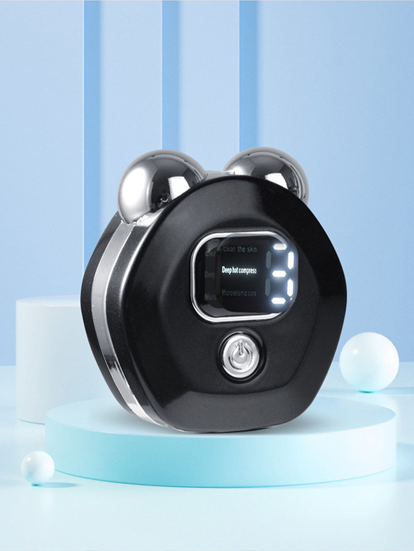 Multifunctional double ball roller microcurrent beauty instrument