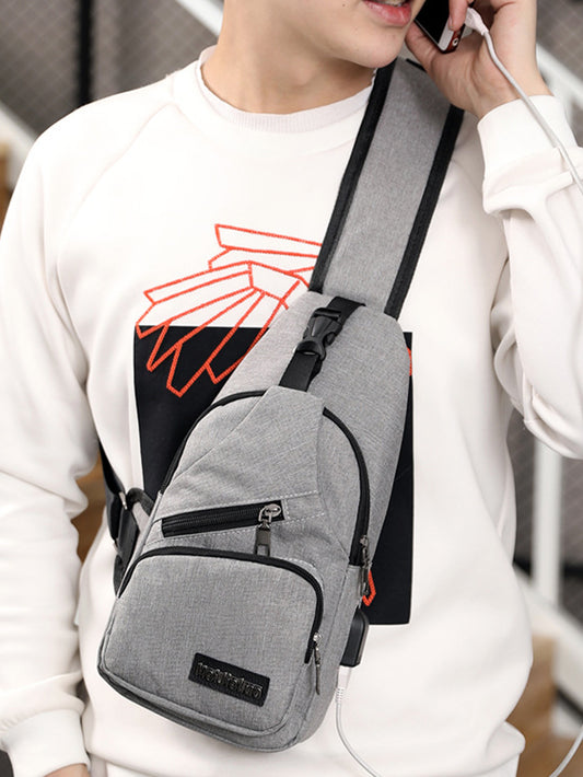 USB Charging Large Capacity Chest Bag