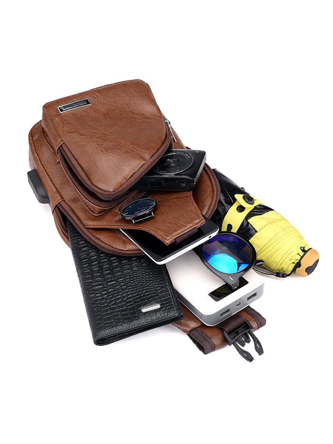 USB Charging Multifunctional Leisure Chest Bag