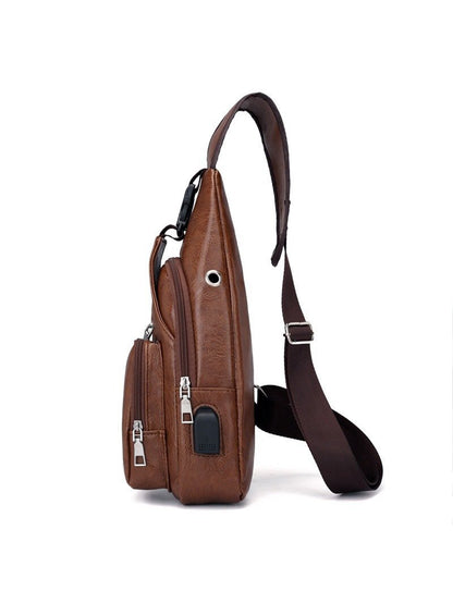 USB Charging Multifunctional Leisure Chest Bag