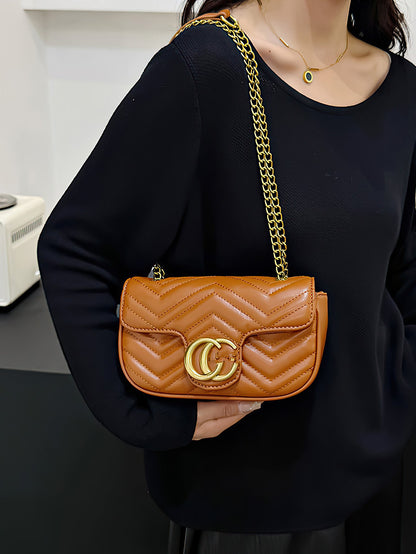 Elegant Quilted Chain Crossbody Bag – A Chic and Versatile Choice - 6 Colors