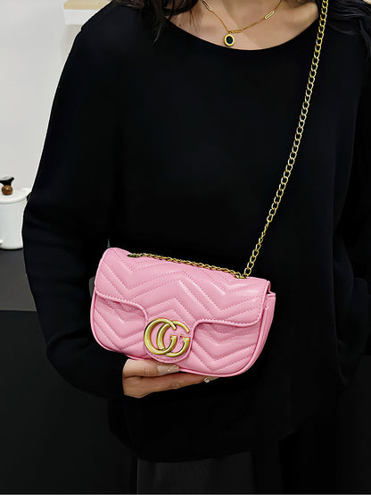 Elegant Quilted Chain Crossbody Bag – A Chic and Versatile Choice - 6 Colors
