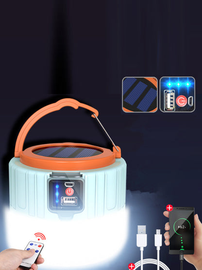 Outdoor LED solar charging remote control tent light