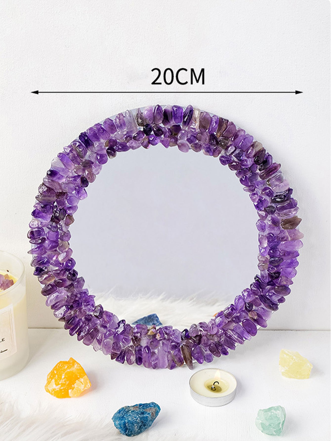 Natural Crystal Gravel Mirror